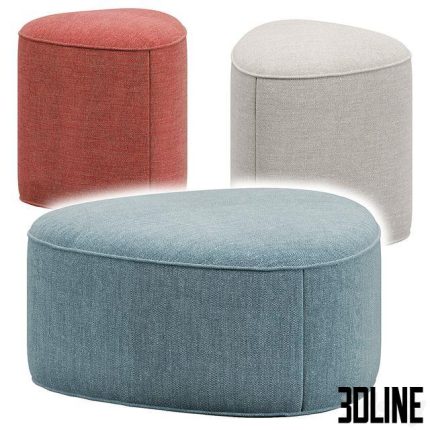 Pebble ottoman 0(3dline.net)