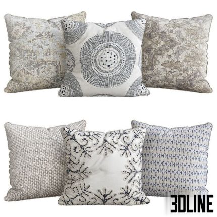 Pillows for sofa 6 pieces No. 87 0(3dline.net)