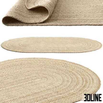 SAFAVIEH Dina Coastal Jute Rug Oval 0(3dline.net)