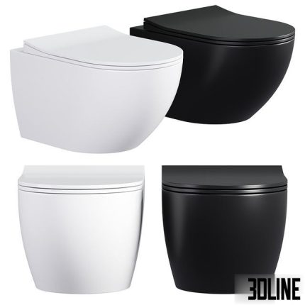 Sento Rim-ex wall hung toilet black 0(3dline.net)