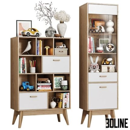 Shelving and showcase Nordic Scandi (Scandica Horten) 0(3dline.net)