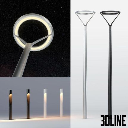 Siteco DL20, Louis Poulsen Flindt Bollard 0(3dline.net)