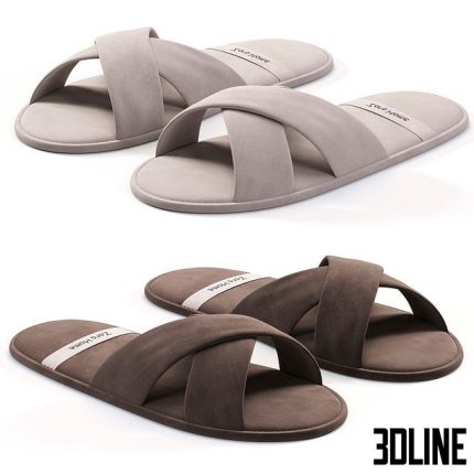 Slippers with open toe 0(3dline.net)