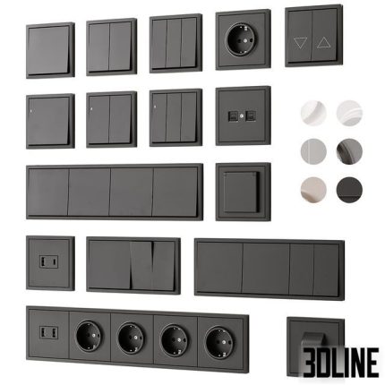 Sockets and switches Donel series R98 0(3dline.net)