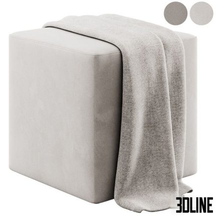 Square pouffe by Irocodesign 0(3dline.net)