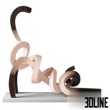 Statue Stretching Siamese Cat 0(3dline.net)