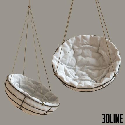 Suspended chair swing cloud lock Papasan 0(3dline.net)