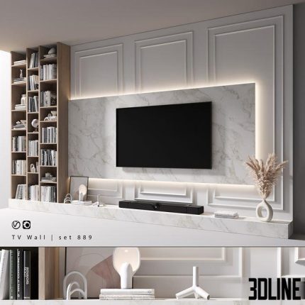 TV Wall set 889 0(3dline.net)