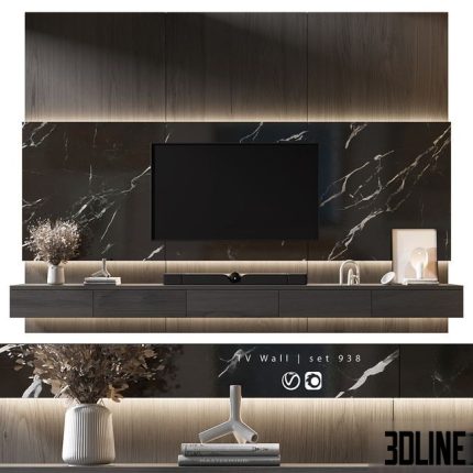 TV Wall set 938 0(3dline.net)