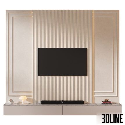 TV wall set 03 0(3dline.net)