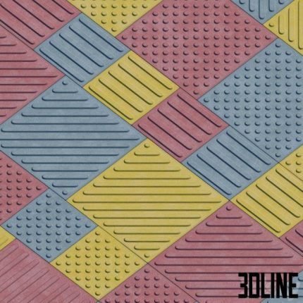 Tactile paving slabs for disabled 0(3dline.net)