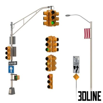 Traffic light 0(3dline.net)
