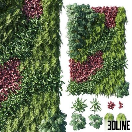 Vertical garden_ Green wall 04 0(3dline.net)