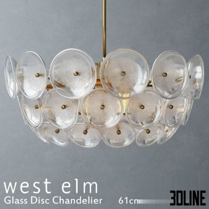 West elm - Glass Disc Chandelier 0(3dline.net)