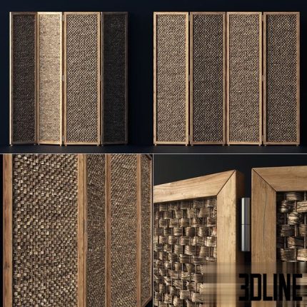 Wood screen decor n1 Wooden screen 0(3dline.net)