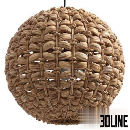 Woven Pendant Lamp Brown SIWAZE 0(3dline.net)