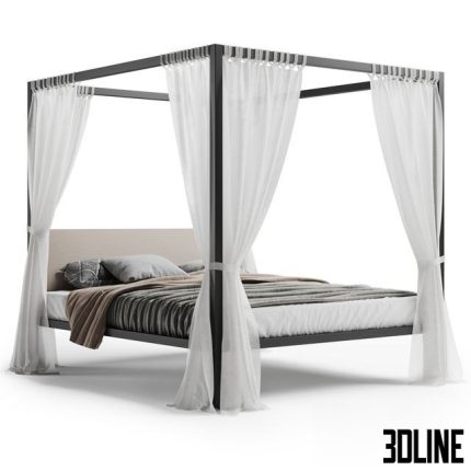 Zanotta milleunanotte bed black 0(3dline.net)