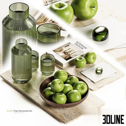 Zara Home - Marble Tray Decoration Set 0(3dline.net)