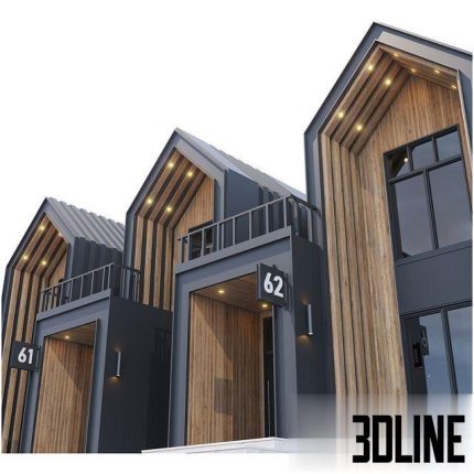 A frame Mountain House Frame Barn 0(3dline.net)