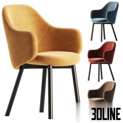ALBU Easy chair with armrests By TON 0(3dline.net)