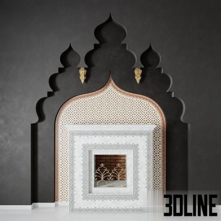 Arabic Fireplace 0(3dline.net)