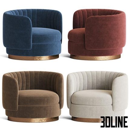 Armen Swivel Accent Armchair(3dline.net)
