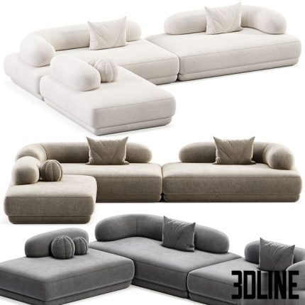 BUMPER Sectional sofa (several color) 0(3dline.net)