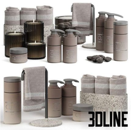 Bathroom accessories set 0(3dline.net)