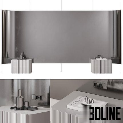 Bedroom Headboard With Metallic 0(3dline.net)