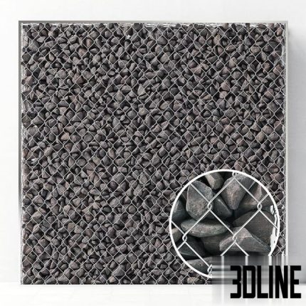 Big gabion with stone 0(3dline.net)