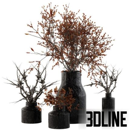 Bouquet Set 11 - Dried Branch and Berry 0(3dline.net)