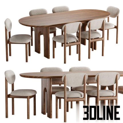 Bult table and chair 0(3dline.net)
