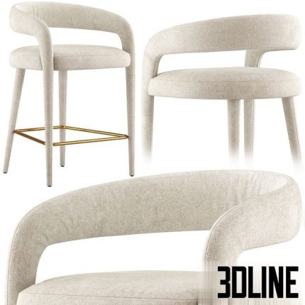 CB2 Lisette Counter Stool 0(3dline.net)