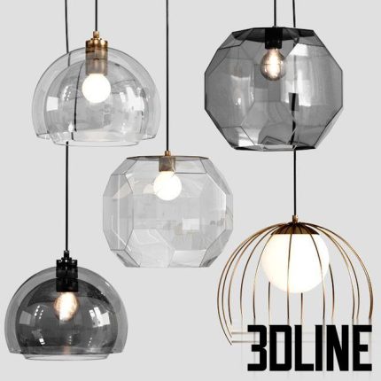 CB2 pendant light set 0(3dline.net)