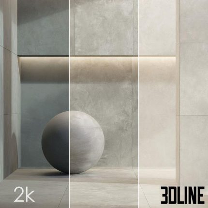 Caesar Set 33 - Concrete Porcelain Tiles BUNDLE - 3 types Grey, Black, Beige 0(3dline.net)