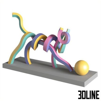 Cat With A Ball 0(3dline.net)