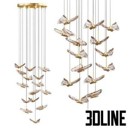 Chandelier Fly Butterfly 0(3dline.net)