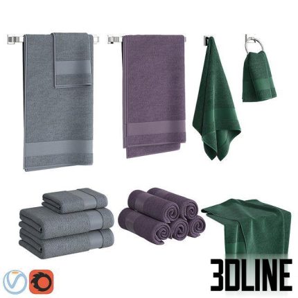 Color Towels Set 0(3dline.net)