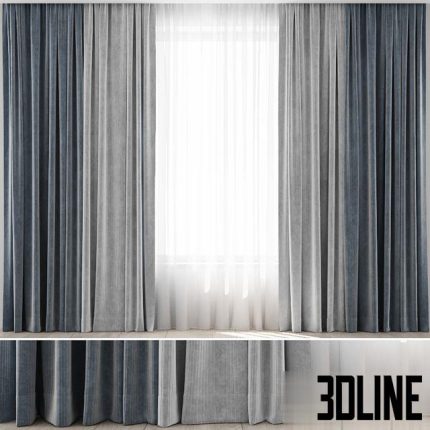 Curtains 18 (4 curtains and tulle) 0(3dline.net)