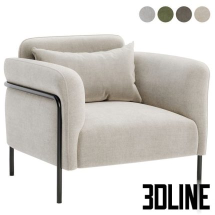 Fauteuil in fluweel Alistair armchair 0(3dline.net)