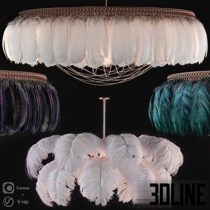 Feather Modern Chandeliers 0(3dline.net)