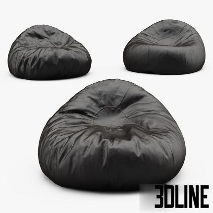 Grand Leather Bean Bag Chair 0(3dline.net)