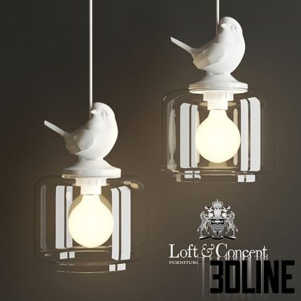 Hanging lamp provence bird pendant 0(3dline.net)