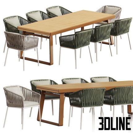 Kettal BITTA dining table 0(3dline.net)