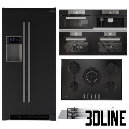 Kitchen Appliance Kit Black 0(3dline.net)