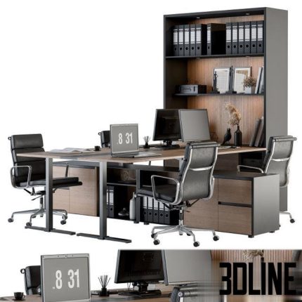 Office Furniture - employee Set 28 0(3dline.net)
