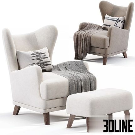 Oxford Armchair 0(3dline.net)