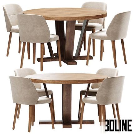 Potocco concha aura dining set 0(3dline.net)