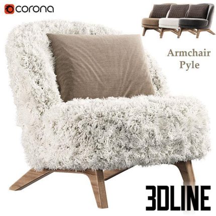 Pyle Cozy White Chair 0(3dline.net)