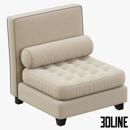 RH Teen Rylin Tufted Armless Chair 0(3dline.net)